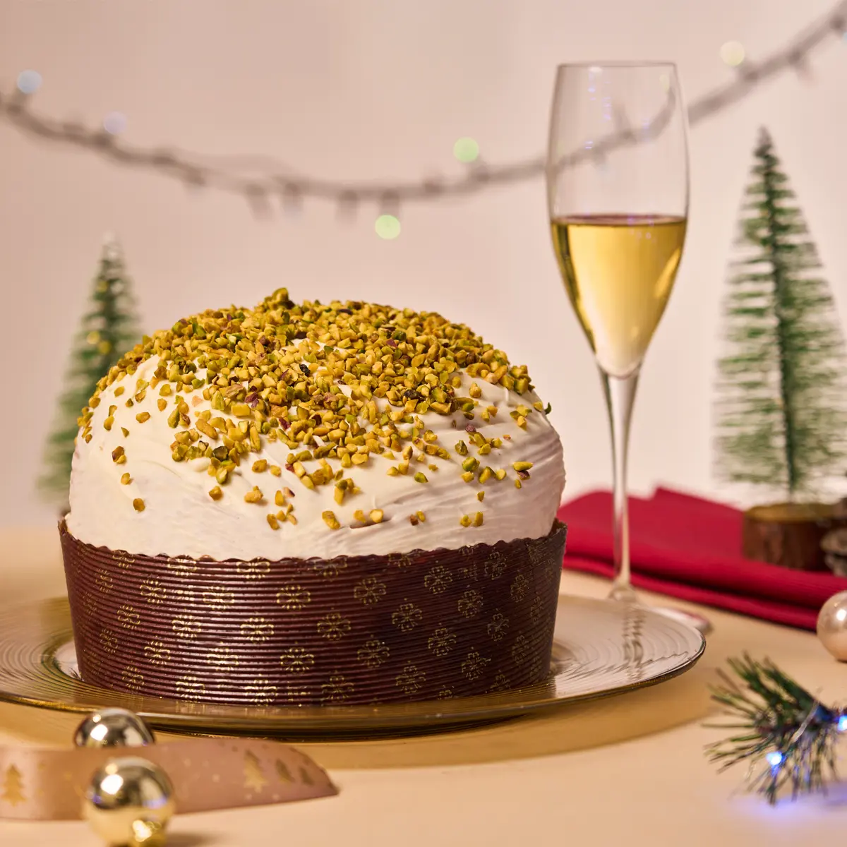 Panettone al pistacchio e cioccolato bianco - Tuccillo Bakery